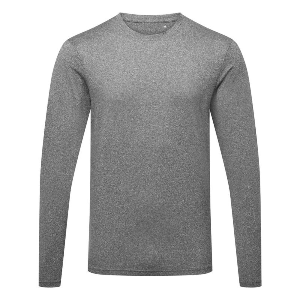 TriDri Mens Long Sleeve Performance T-Shirt / Black Melange